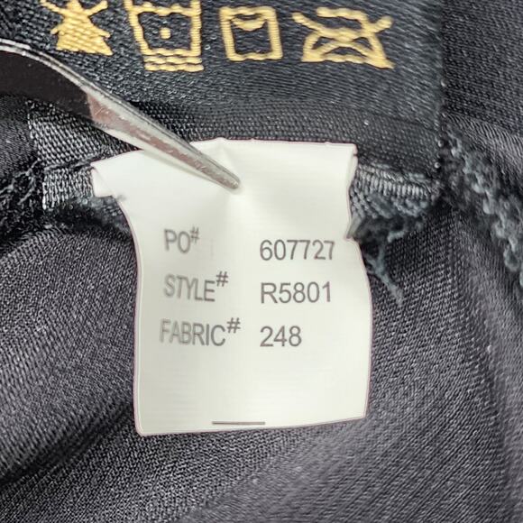 Renuar Top Womens XXL Black Sleeveless V-Neck Pleated Asymmetric Blouse Silky - Picture 6 of 9